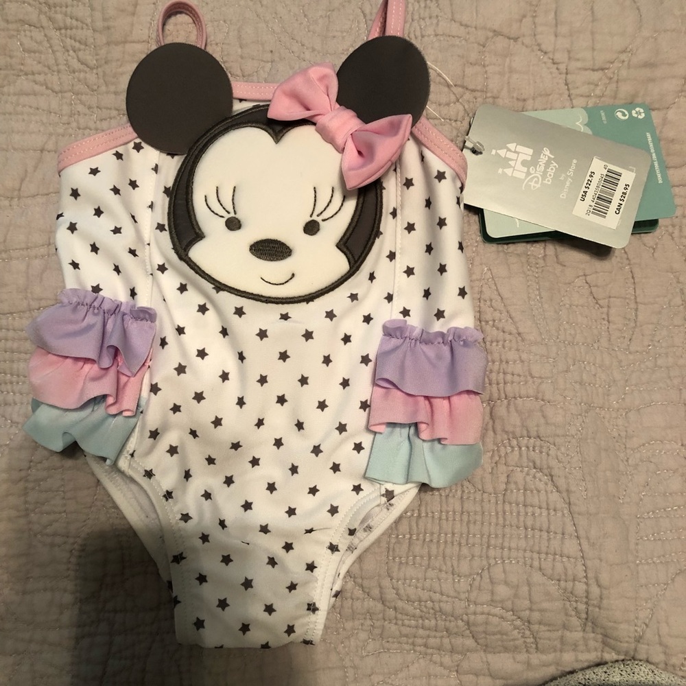 Infant mini mouse bathing suite